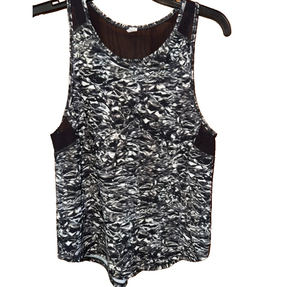 Lululemon Sculpt Tank ll Women's Size 4 Liquid Platinum Alpine White Multicolor